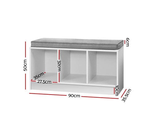 Artiss Shoe Rack Shoe Cabinet Bench Shoes Organiser Storage Rack Shelf White Box Seat