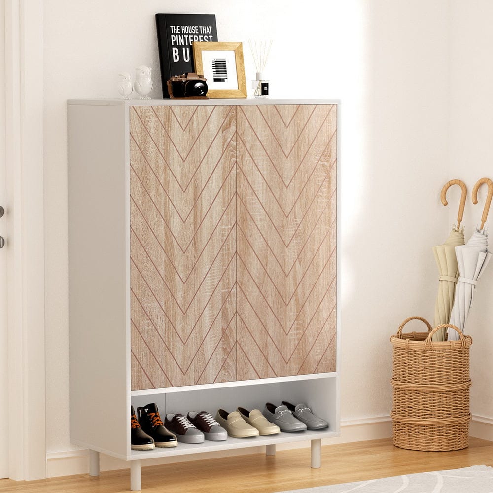 Artiss Shoe Rack Shoe Rack Cabinet 24 Pairs 6-tier White