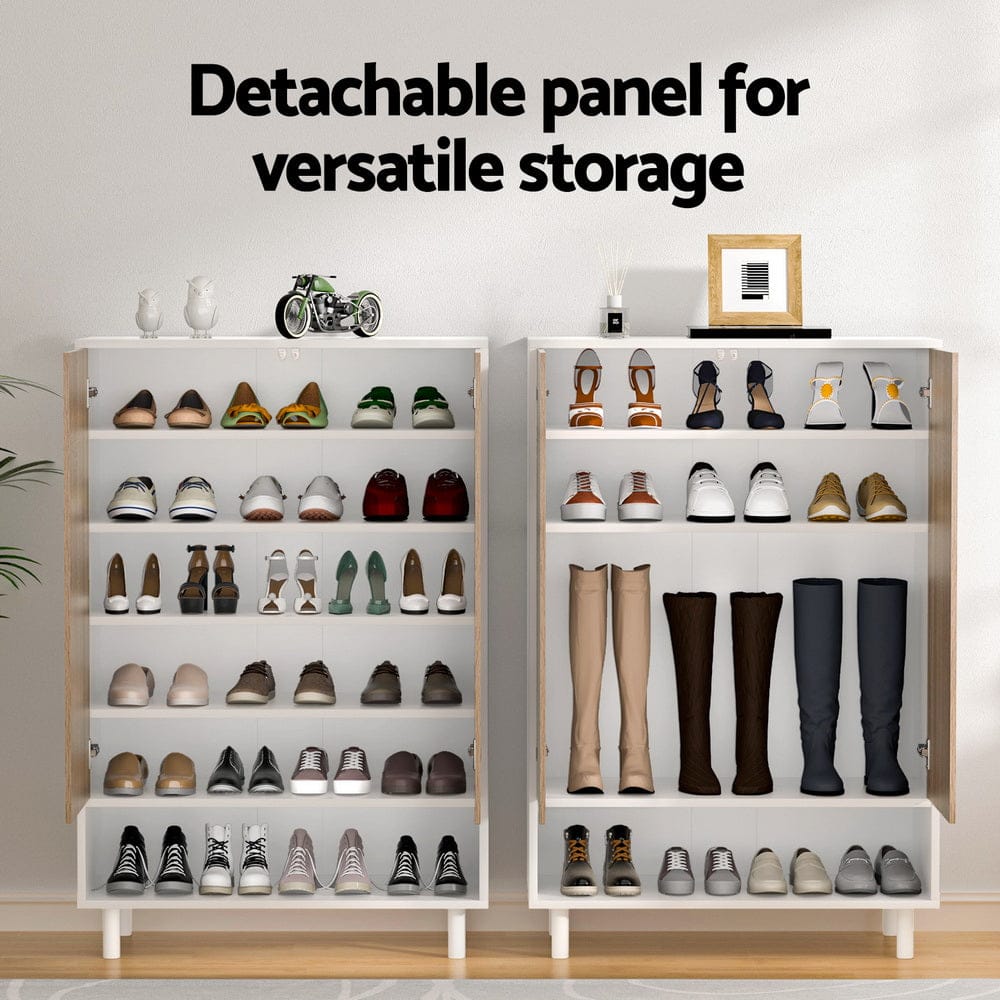 Artiss Shoe Rack Shoe Rack Cabinet 24 Pairs 6-tier White