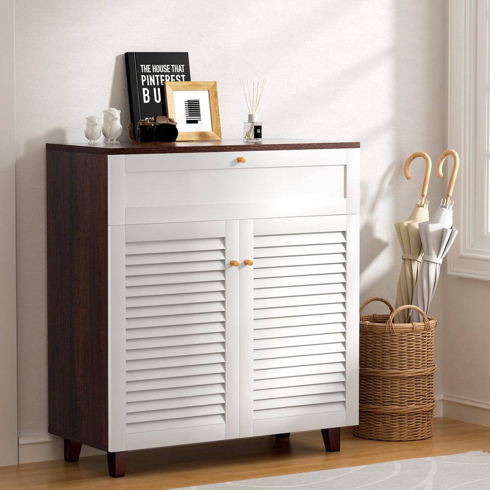 Artiss Shoe Rack Shoe Rack Cabinet Shoes Storage Drawer 16 Pairs