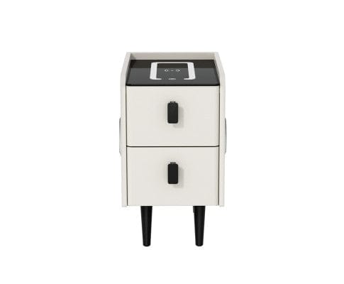 Artiss Bedside Table Smart Bedside Table with Wireless Charging - AIDA White