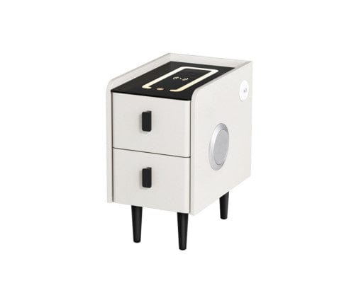 Artiss Bedside Table Smart Bedside Table with Wireless Charging - AIDA White