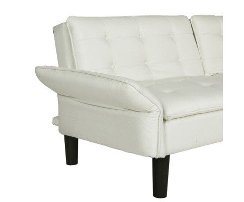 Artiss Sofa Sofa Bed 192CM Beige Faux Linen Fabric