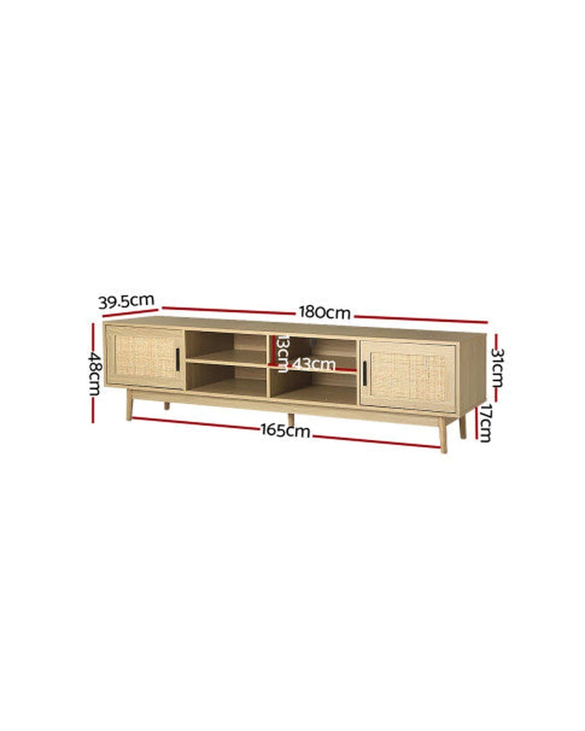 Artiss TV Unit TV Cabinet Entertainment Unit 180cm Rattan Cole