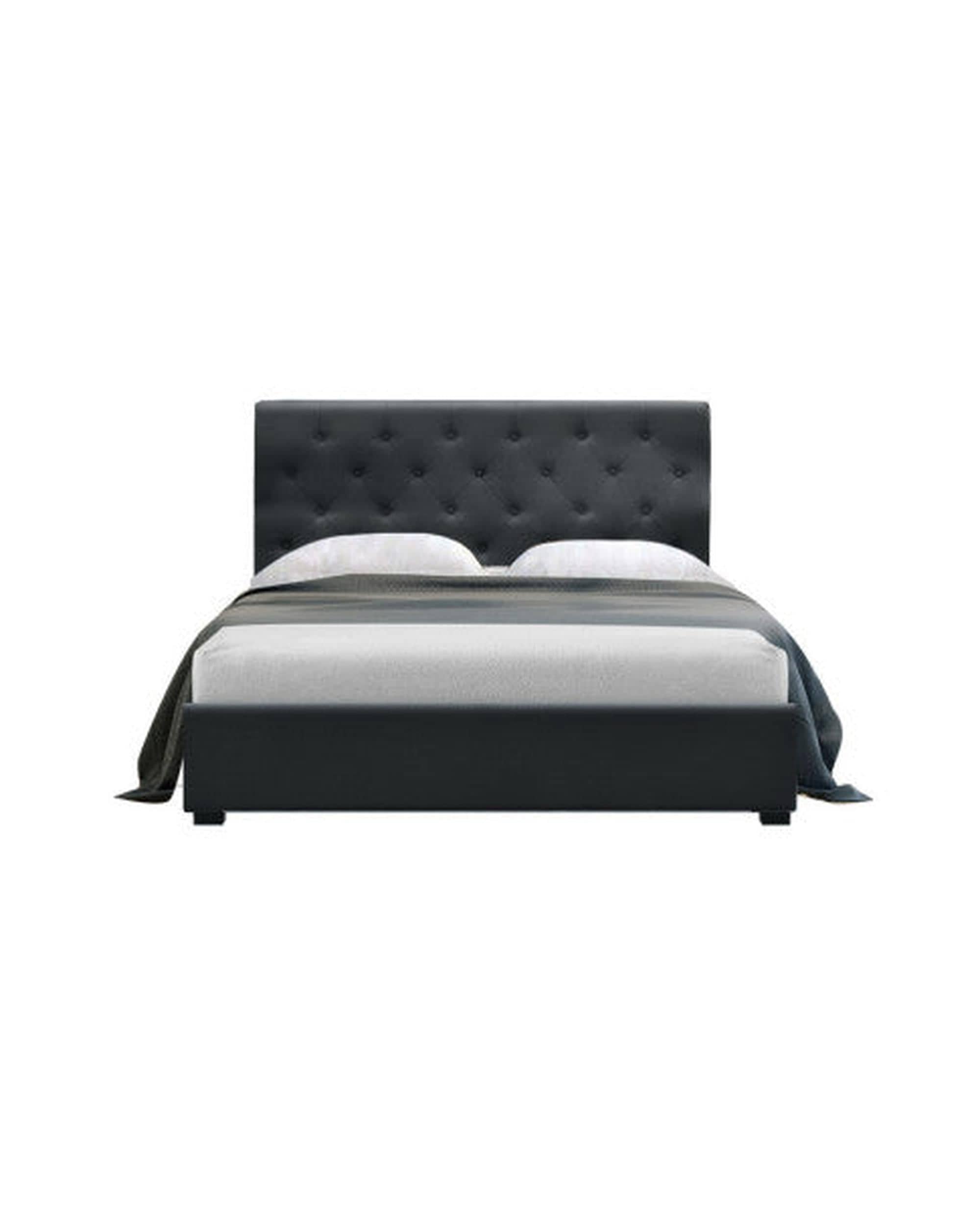 Artiss Bedframe Vila Bed Frame Fabric Gas Lift Storage - Charcoal