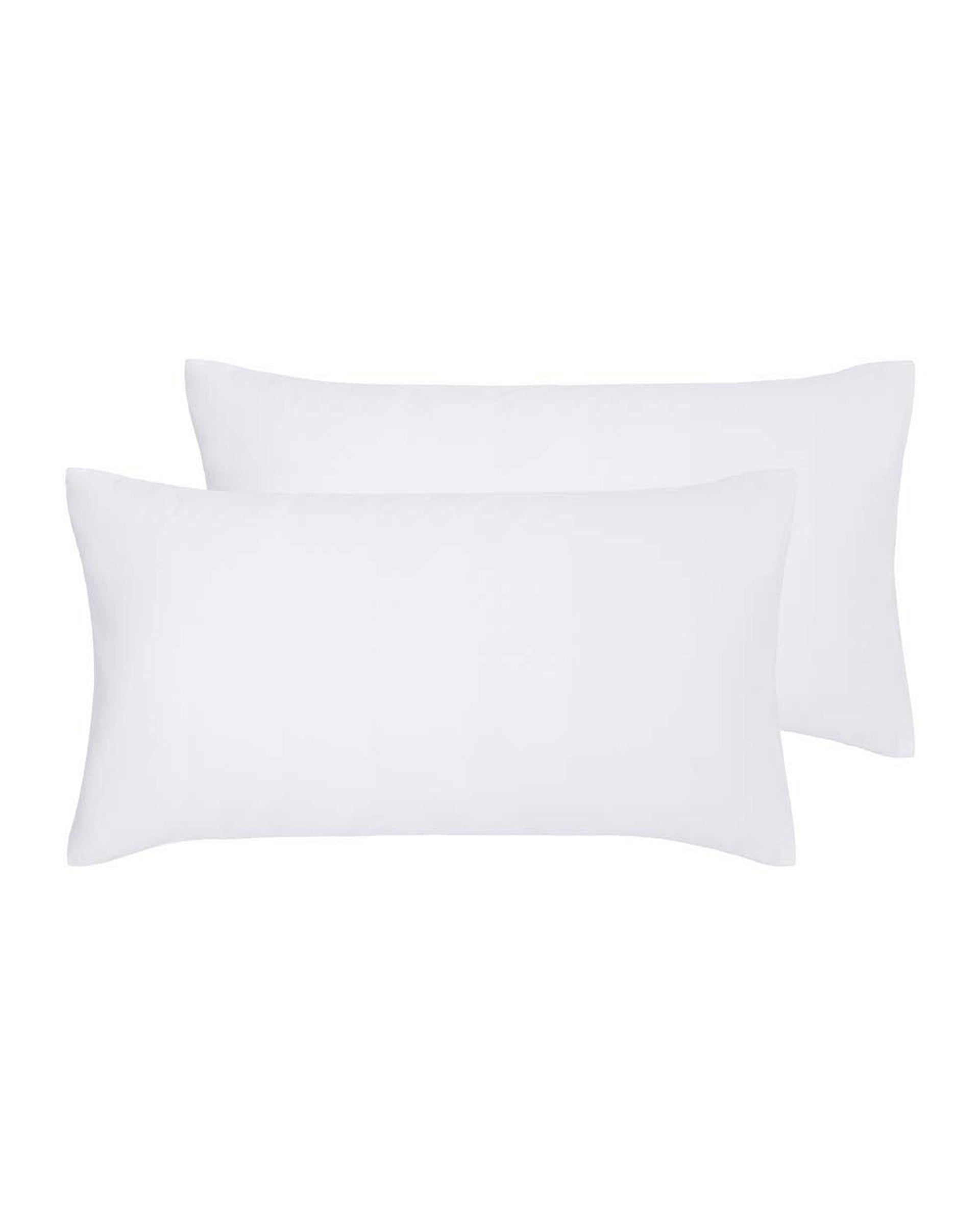 Accessorize Hotel Deluxe Cotton Pair of King Pillowcases - WHITE Accessorize
