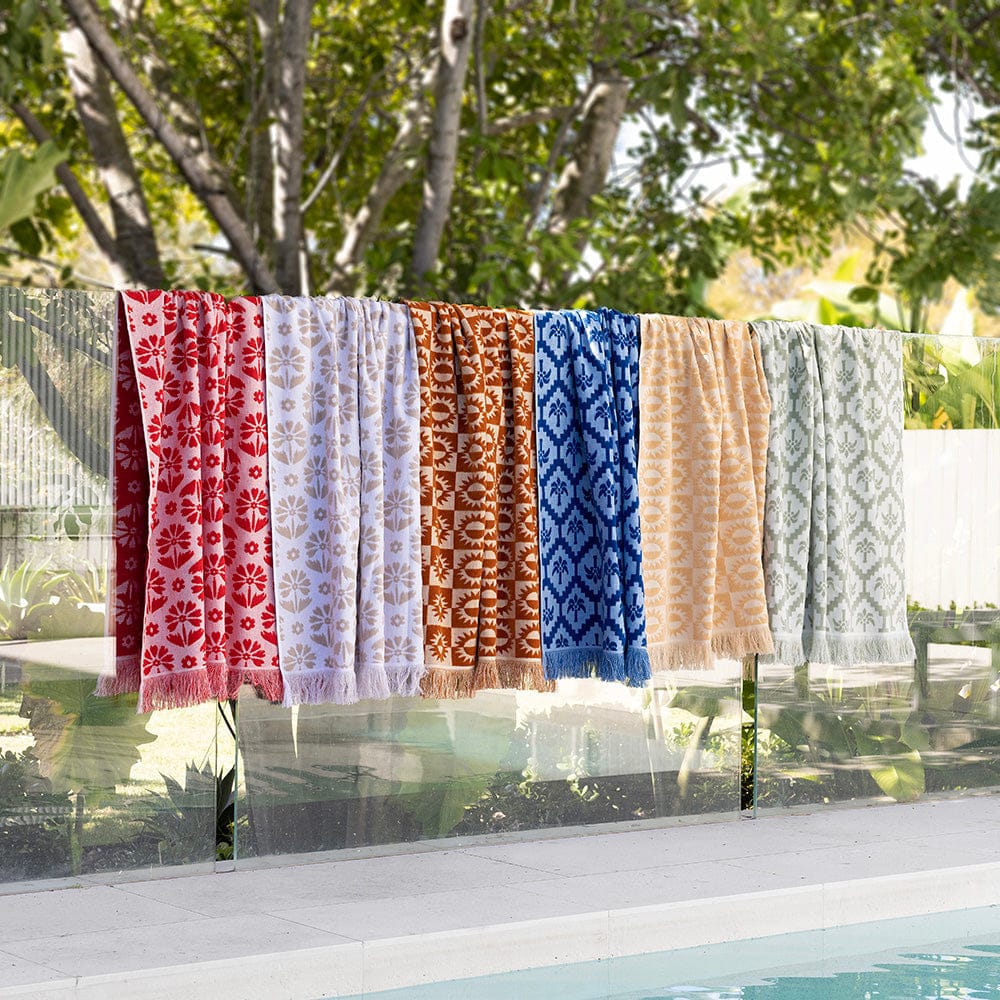 Bambury Beach Towels Bambury| Flora Beach Towel Pebble