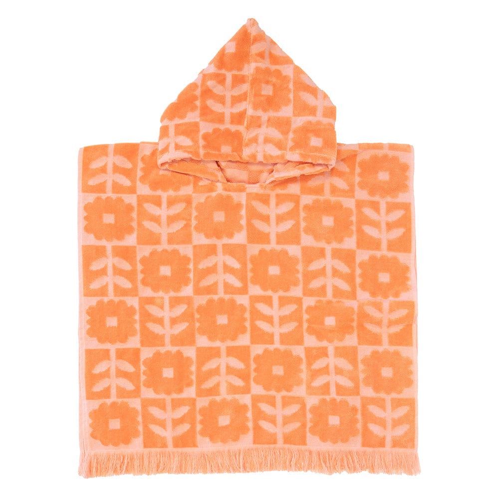 Bambury Beach Towels Bambury |HiLo Kids Poncho Bloom - Peach