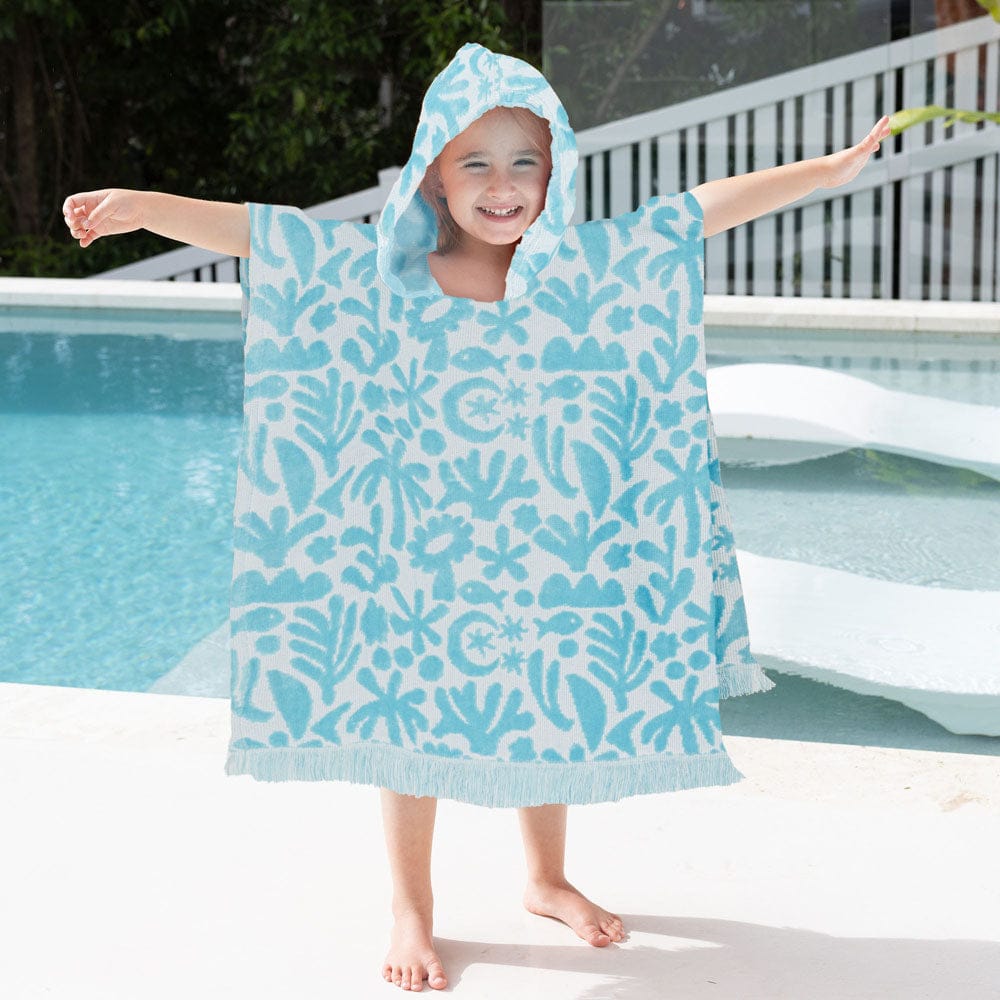 Bambury Beach Towels Bambury | HiLo Kids Poncho Holiday - Sky