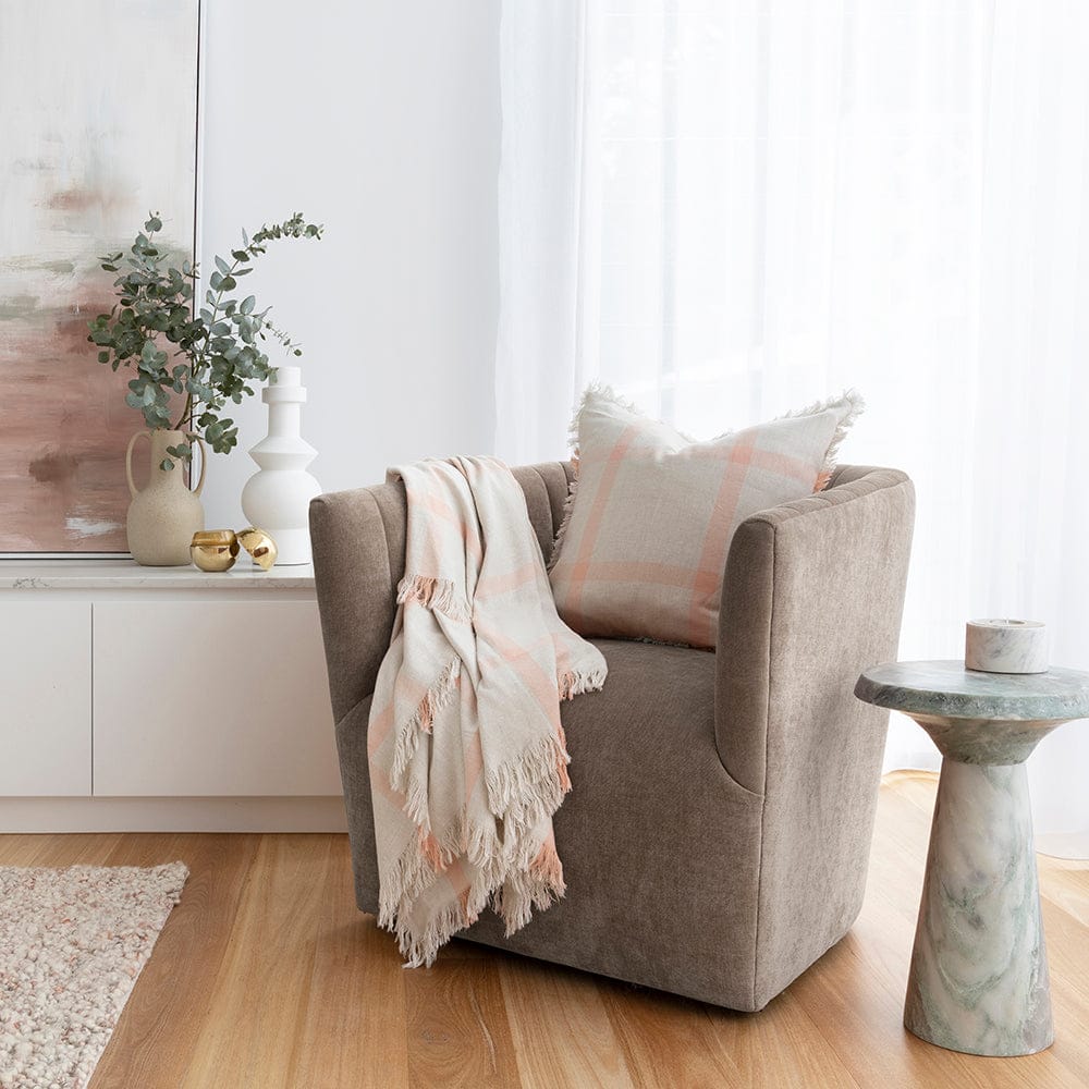 Bambury Pillows/Cushions Bambury | Stewart Square Cushion Papaya