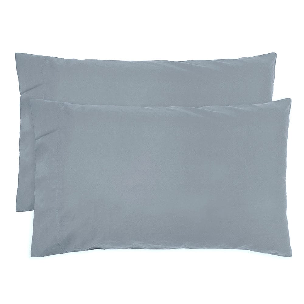 Bambury Quilt Cover Bambury | Temple Organic Cotton Quilt Cover Set Steel Blue