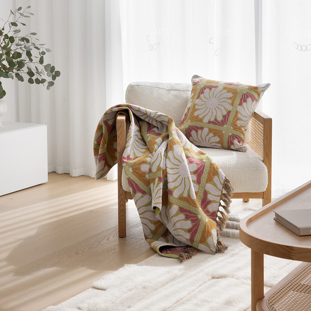 Bambury Pillows/Cushions Bambury | Zinnia Square Cushion Sorbet