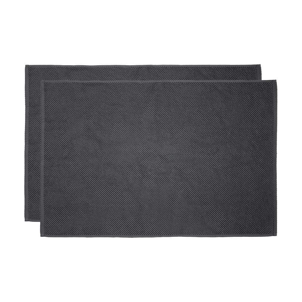 Bambury Bathroom Mat Charcoal Bambury | Angove 2pack Bath Mat 50x80cm