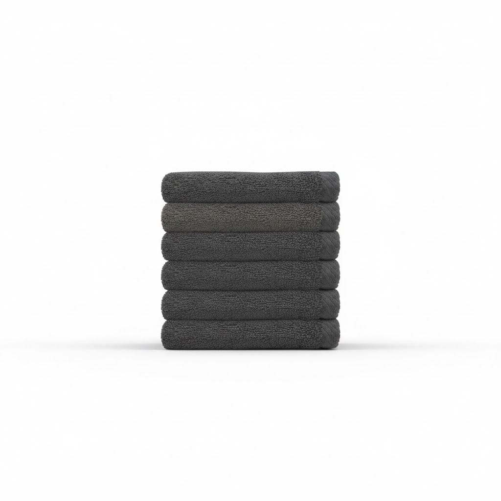 Bambury Bathroom Towel Sets Charcoal Bambury | Chateau 6pack Face Washer 33x33cm