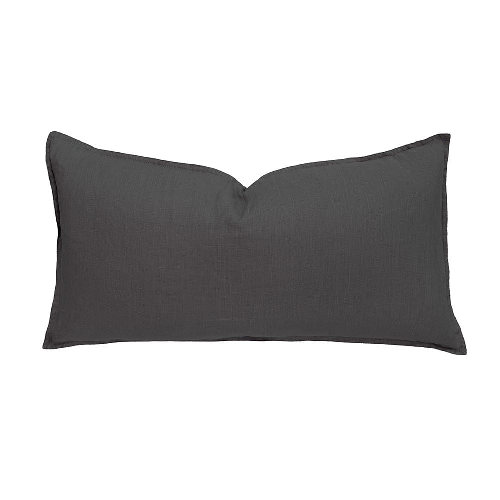 Bambury Pillows/Cushions Charcoal Bambury | Linen Rectangle Cushion