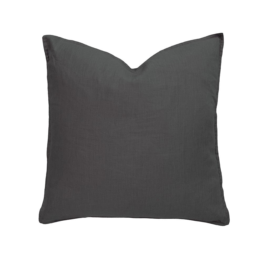 Bambury Pillows/Cushions Charcoal Bambury | Linen Square Cushion