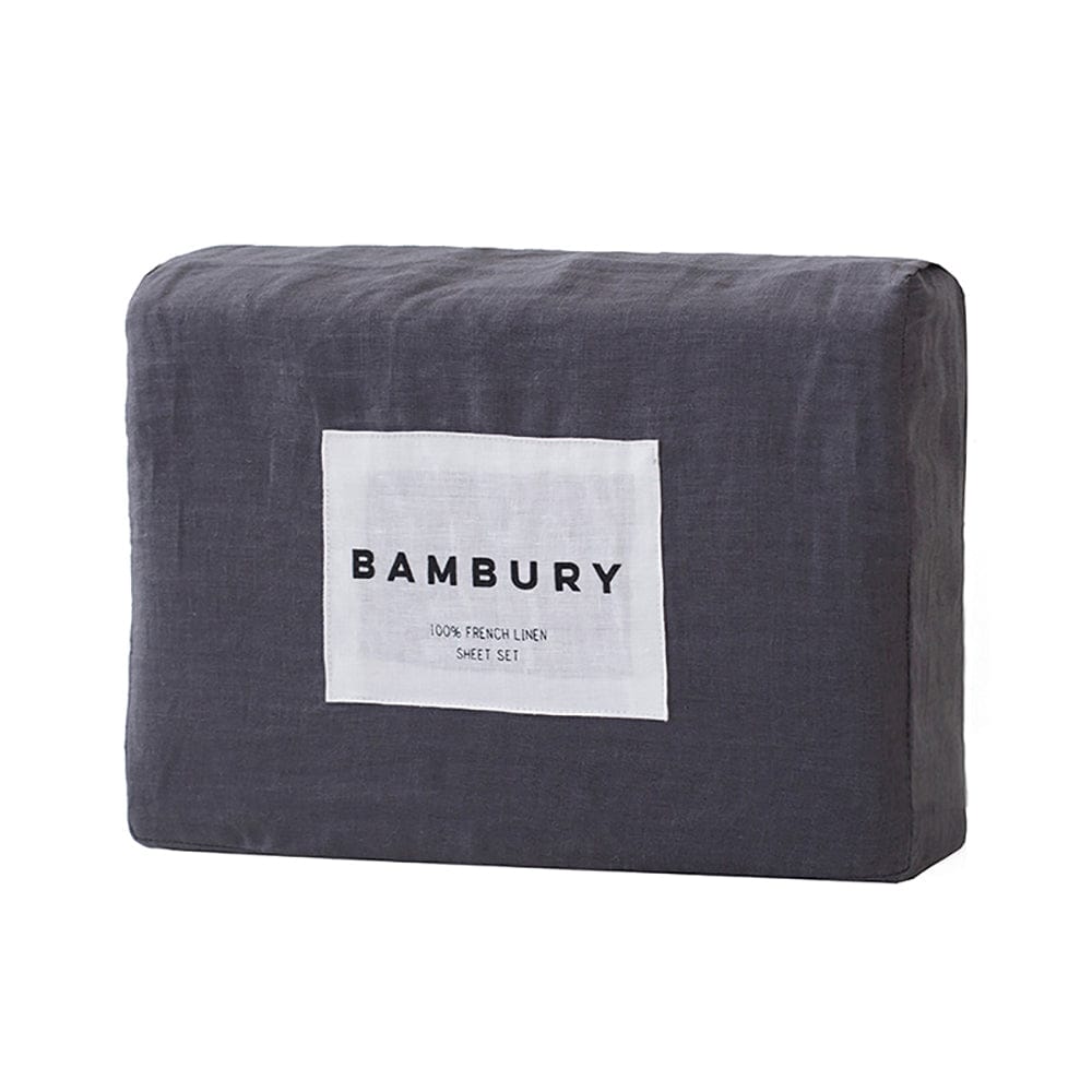 Bambury Bed Sheets Charcoal Bambury | Queen Size Linen Sheet Set