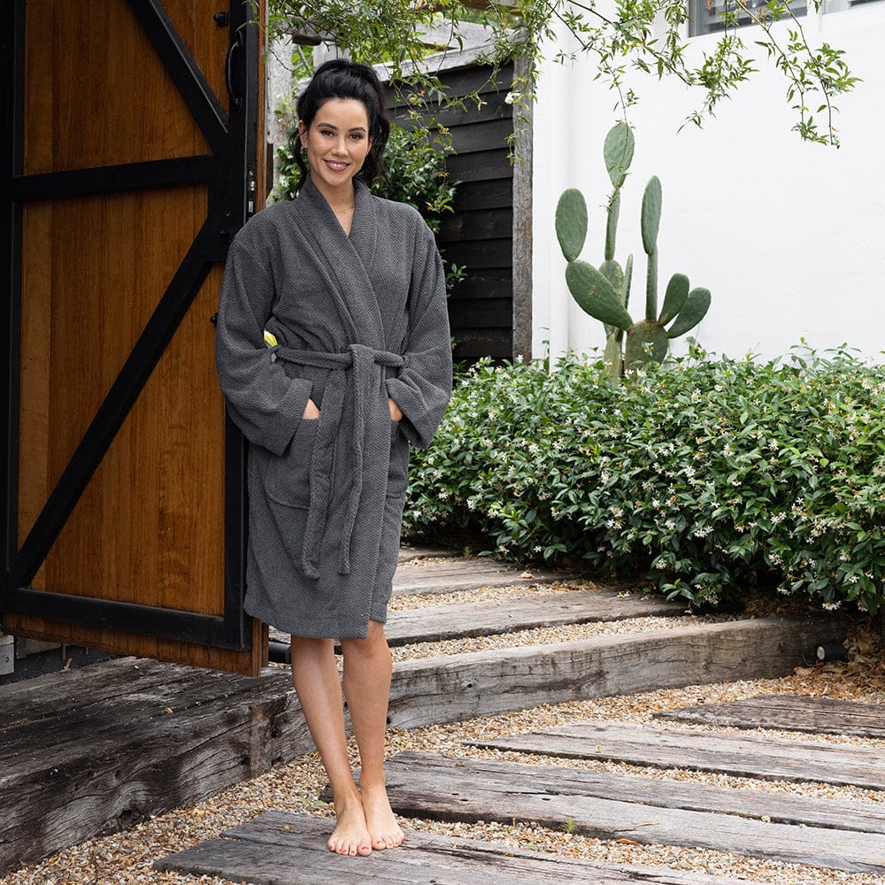 Bambury Pajamas Charcoal / Small Bambury | Angove Cotton Robe