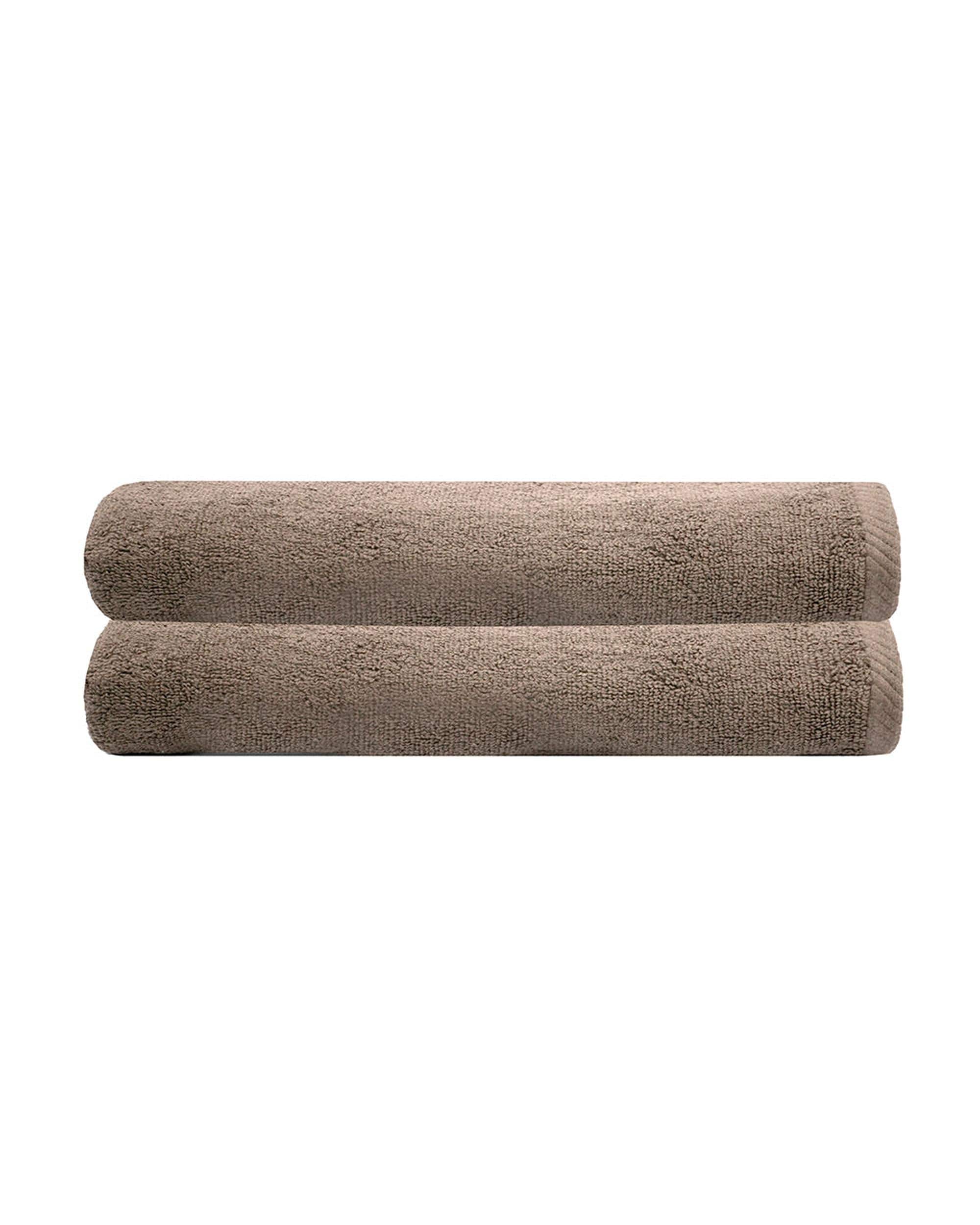 Bambury Bathroom Towel Sets Chateau 2x Bath Sheets (Commercial Range) - LATTE