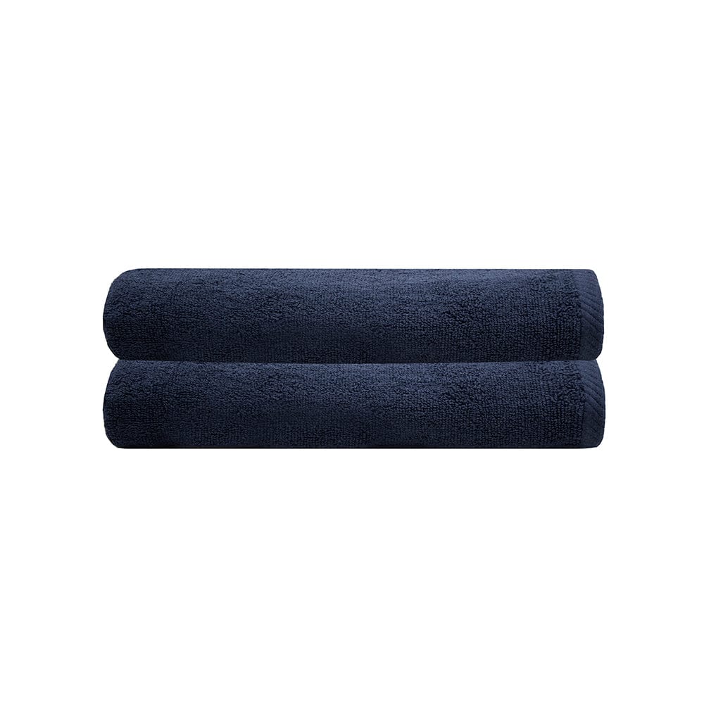 Bambury Beach Towels Chateau 2x Bath Towels (Commercial Range) - NAVY
