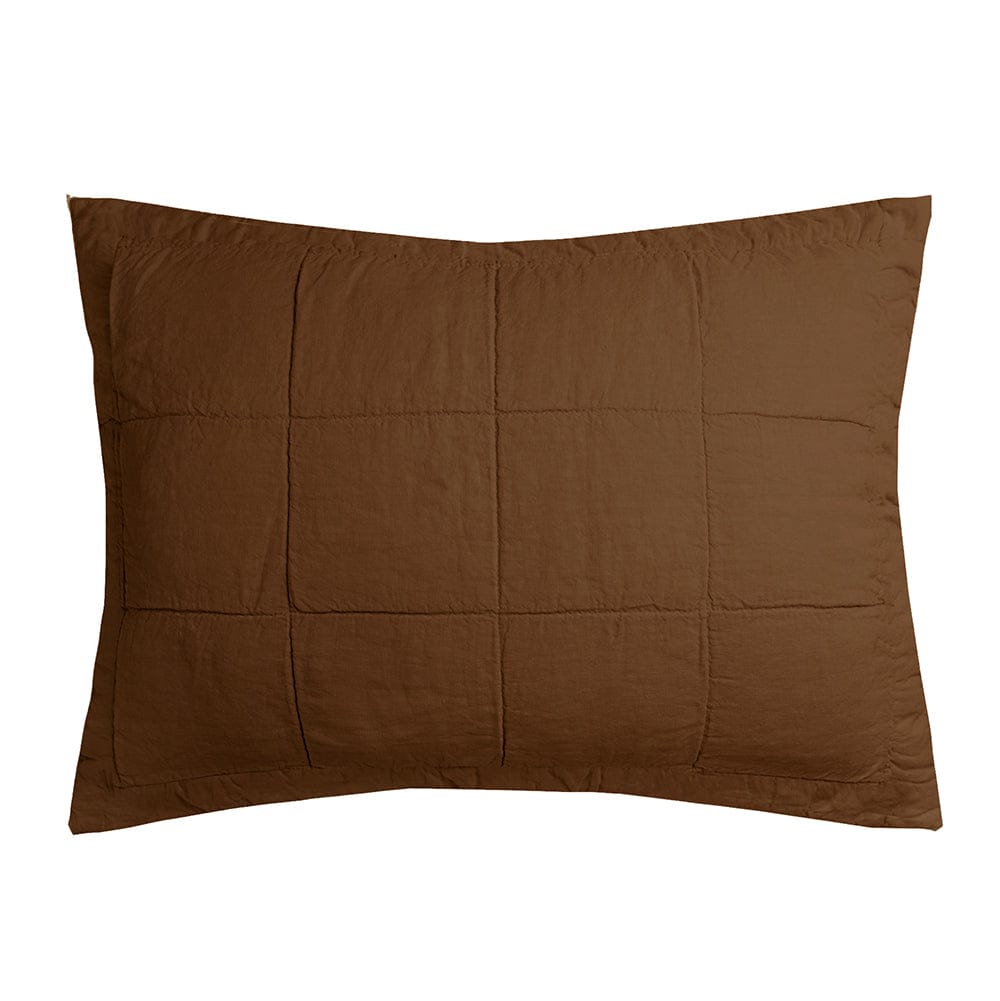 Bambury Pillowcase Hazel Bambury | Linen Quilted Pillowcase Sham