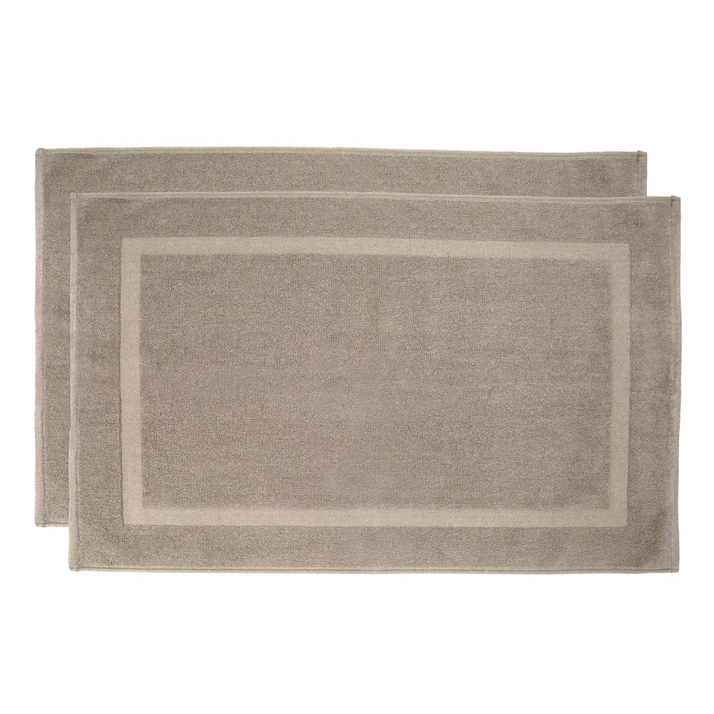 Bambury Bathroom Mat Latte Bambury | Chateau 2pack Bath Mat 50x75cm