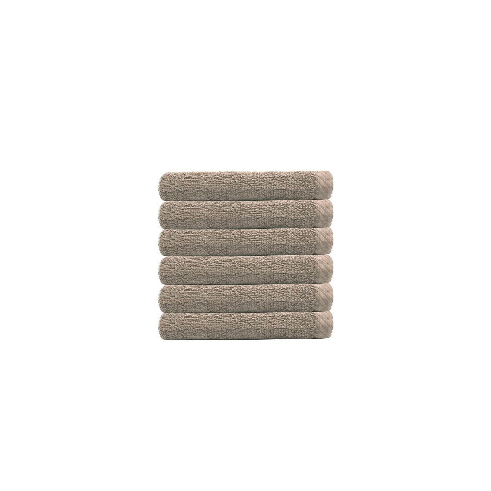 Bambury Bathroom Towel Sets Latte Bambury | Chateau 6pack Face Washer 33x33cm