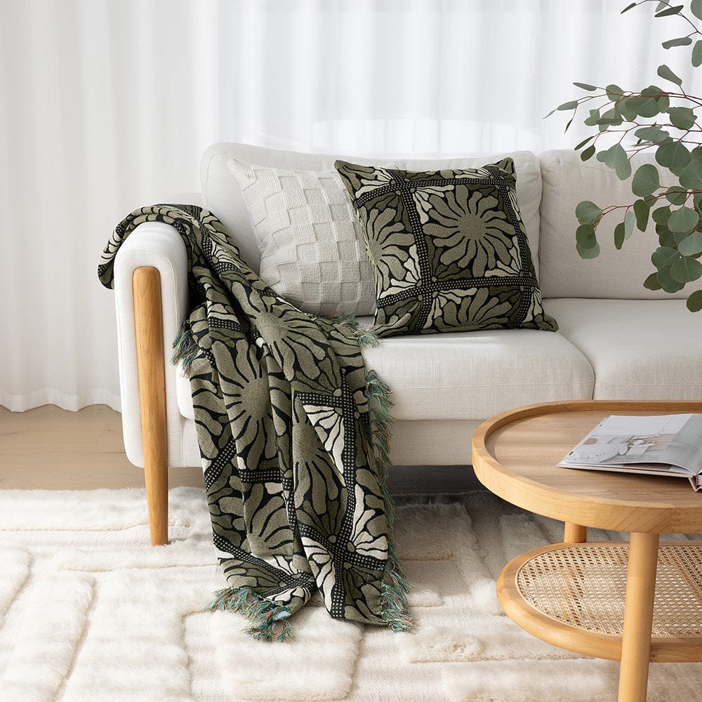 Bambury Blanket Moss Bambury | Zinnia Throw Blanket