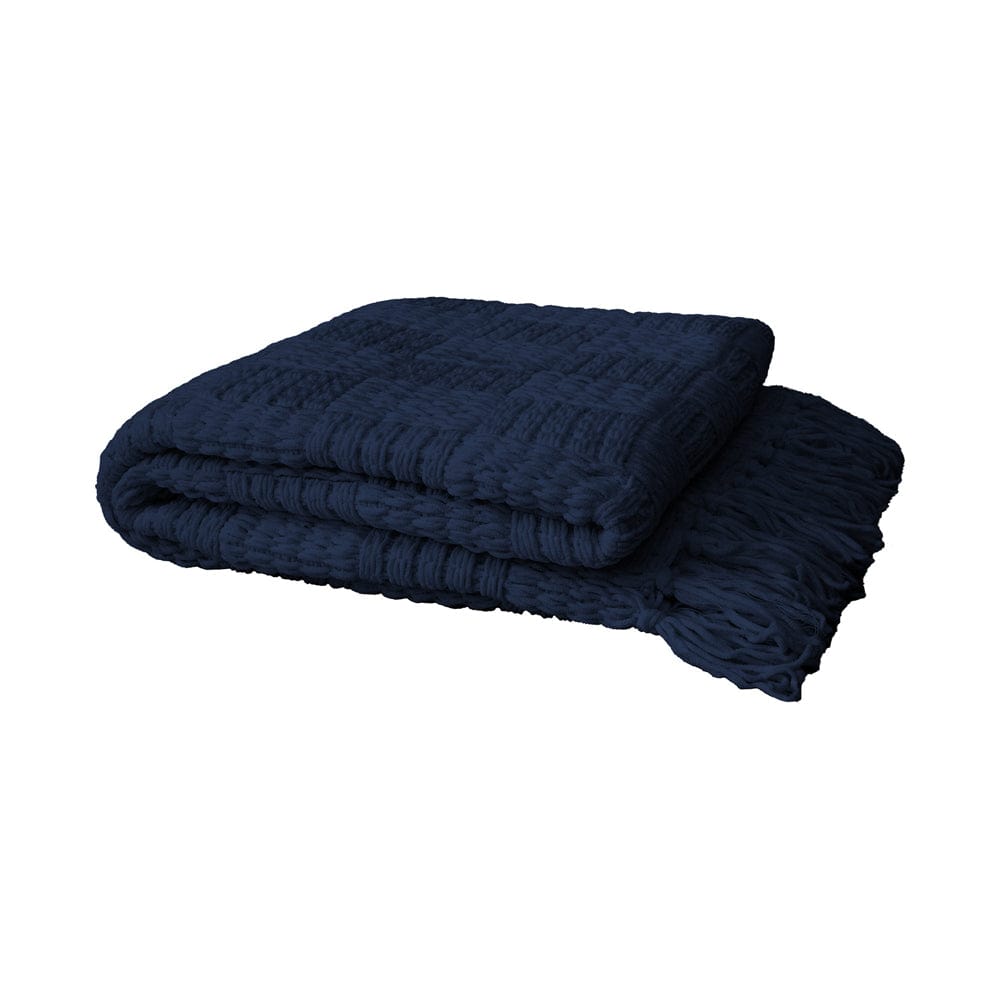 Bambury Blanket Navy Bambury | Asha Throw