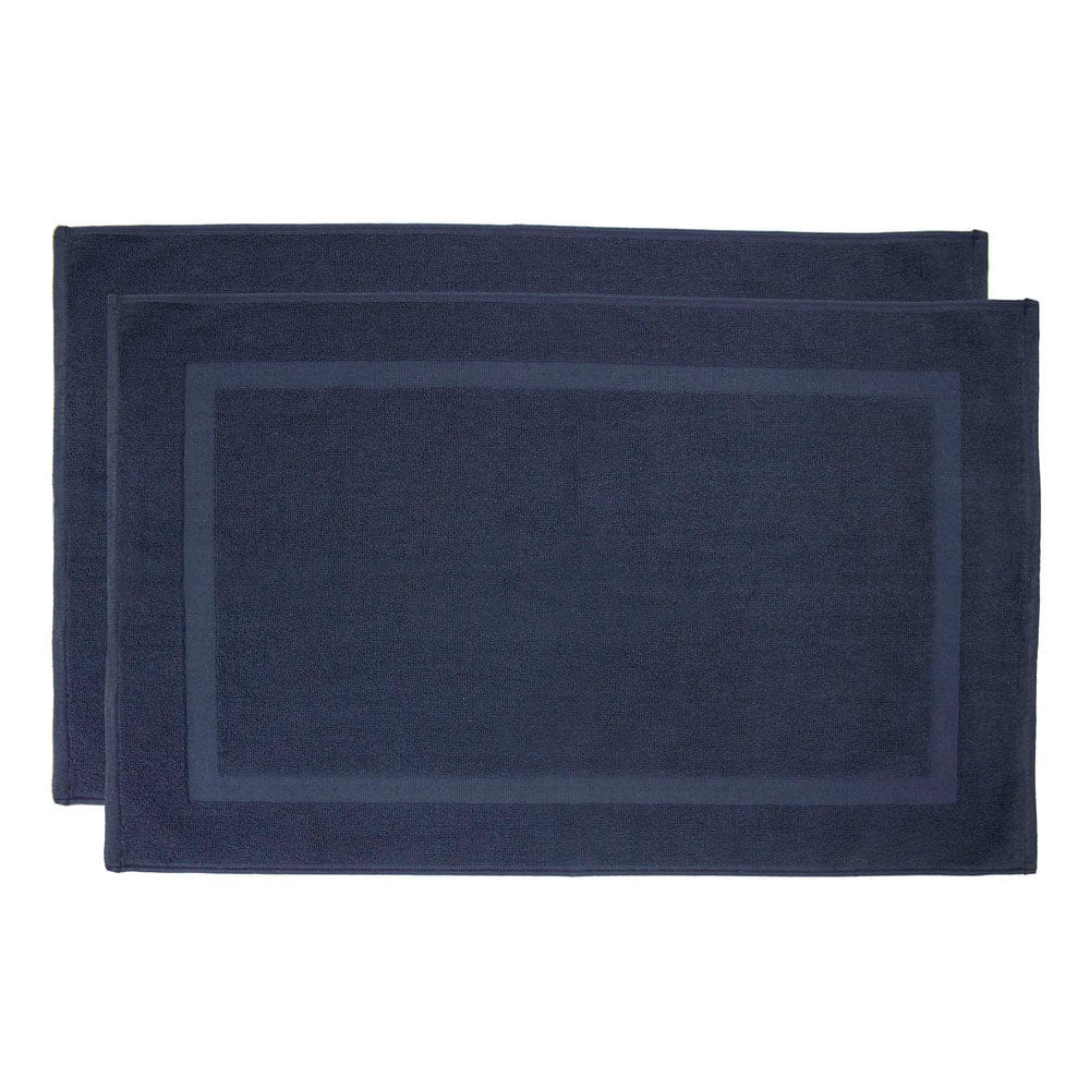 Bambury Bathroom Mat Navy Bambury | Chateau 2pack Bath Mat 50x75cm