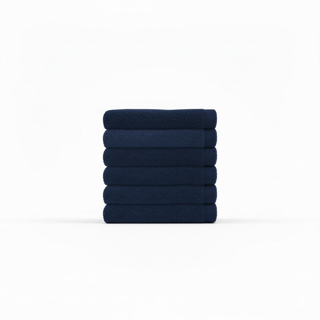 Bambury Bathroom Towel Sets Navy Bambury | Chateau 6pack Face Washer 33x33cm