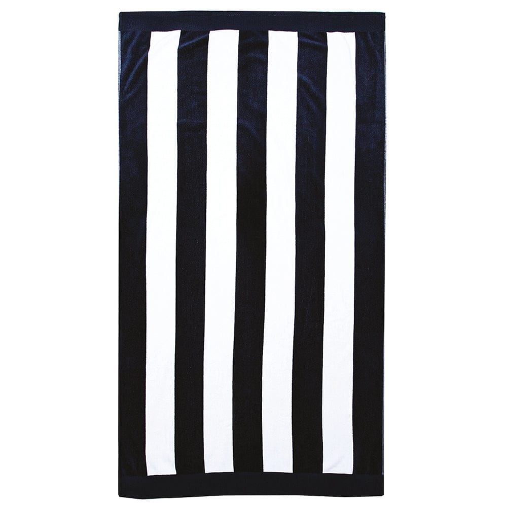 Bambury Beach Towels Navy Bambury| Classic Stripe Beach Towel