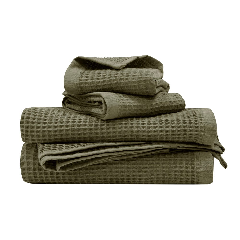 Bambury Bathroom Towel Olive Bambury | Waffle Hand Towel 40x70cm