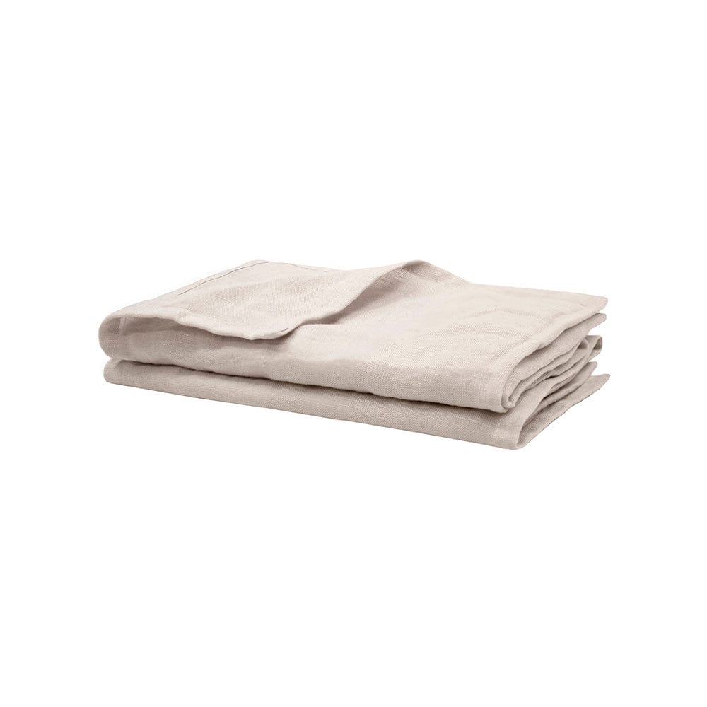 Bambury Tea Towels Pebble Bambury | Linen 2pc Napkin Set 45x45cm