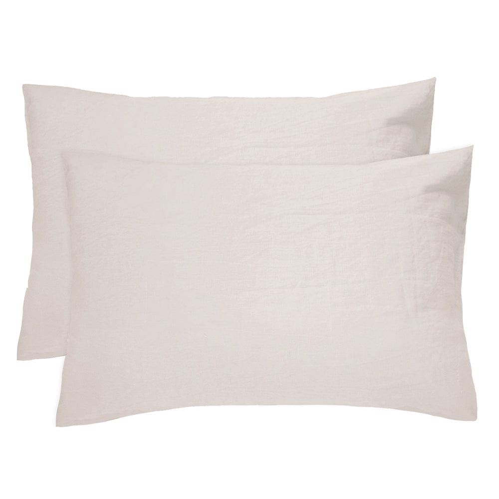 Bambury Pillowcase Pebble Bambury | Linen Pillowcase Pair