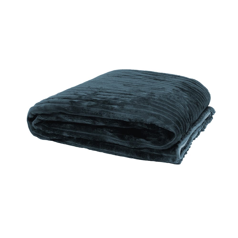 Bambury Blanket Petrol Bambury | Channel Throw