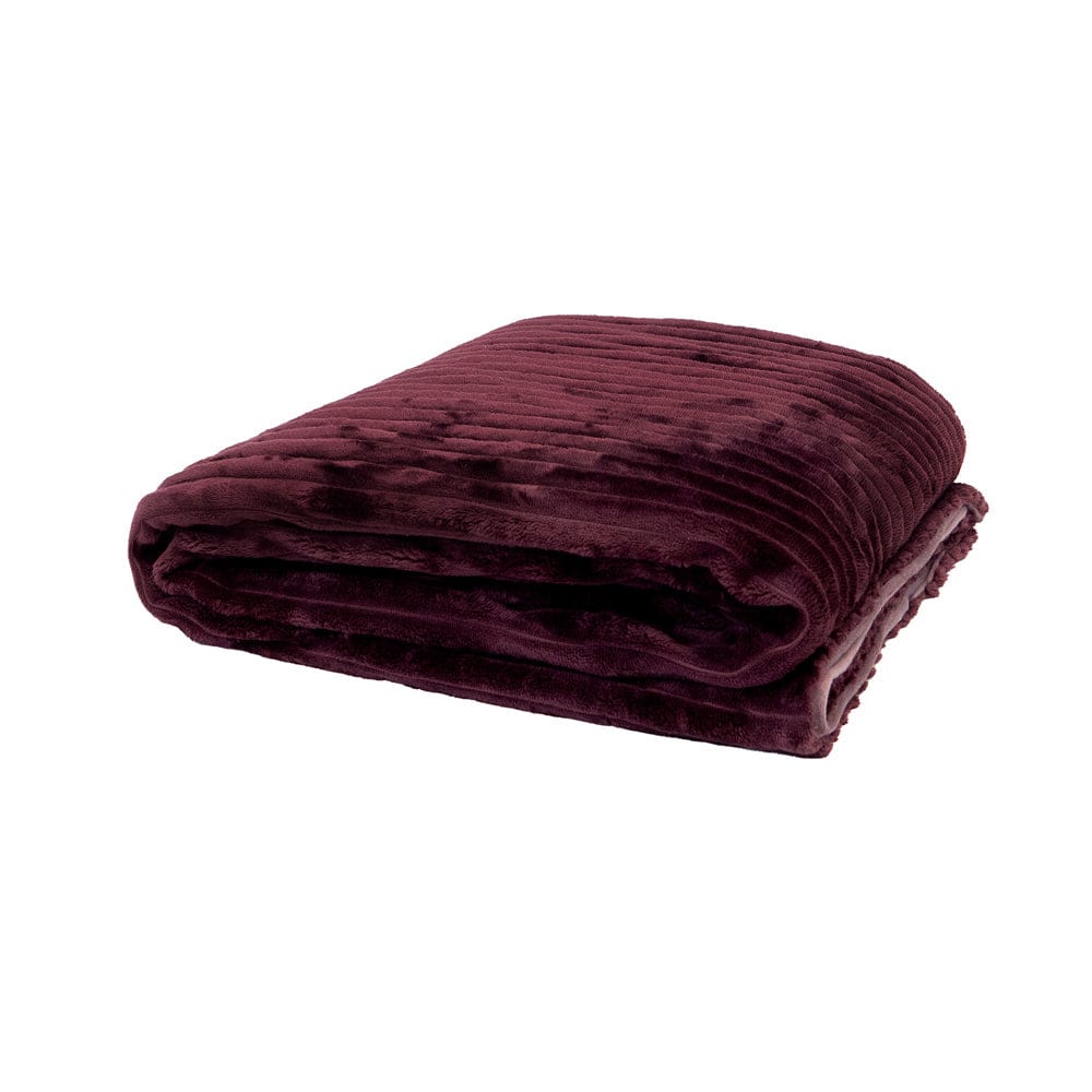 Bambury Blanket Plum Bambury | Channel Throw