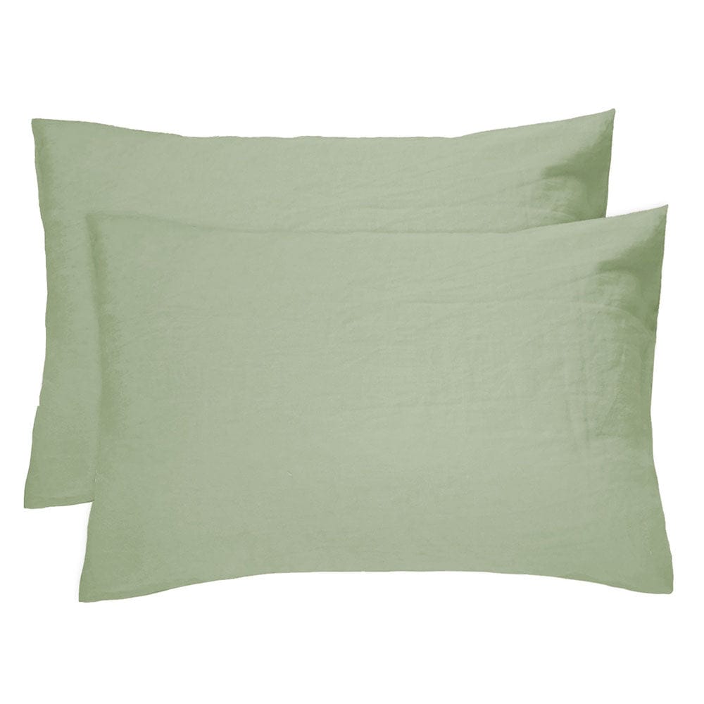 Bambury Pillowcase Sage Bambury | Linen Pillowcase Pair