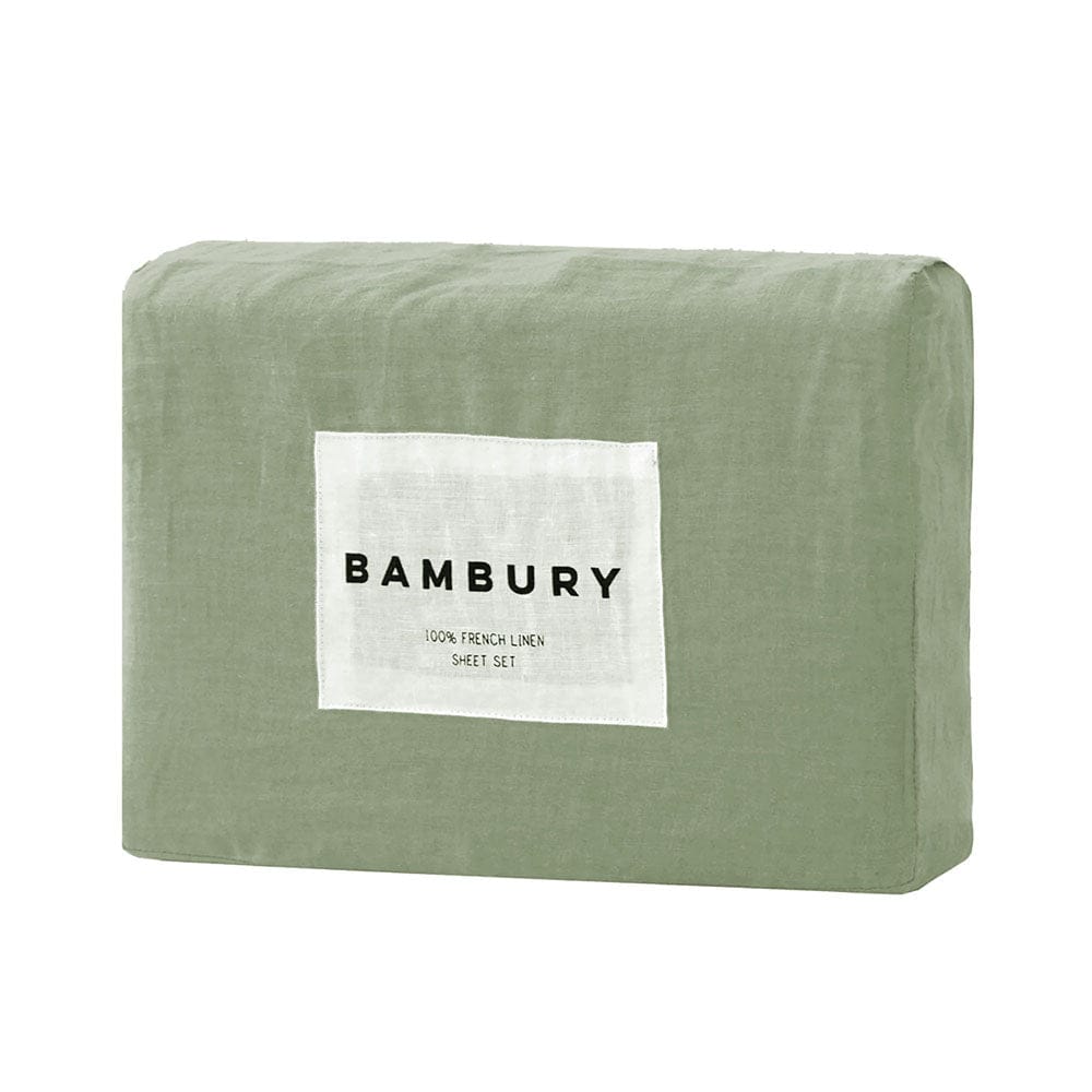 Bambury Bed Sheets Sage / King Bambury |  Linen Sheet Set