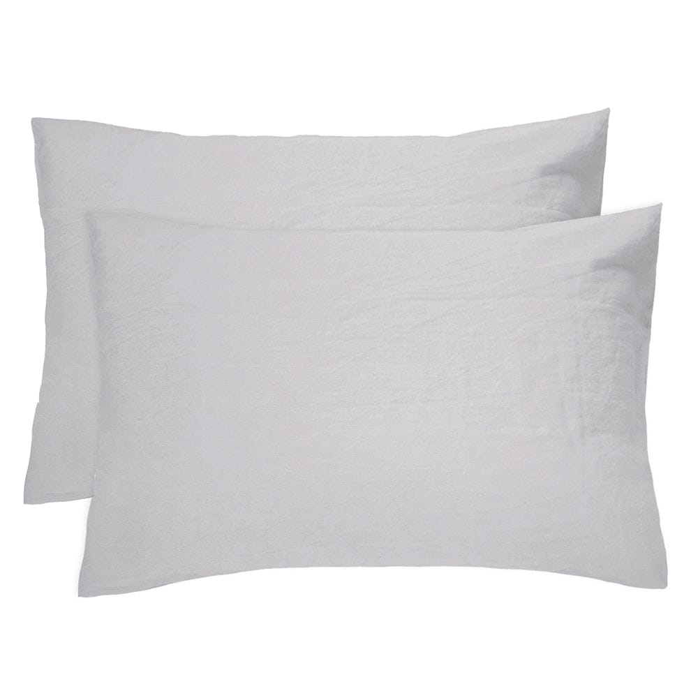 Bambury Pillowcase Silver Bambury | Linen Pillowcase Pair