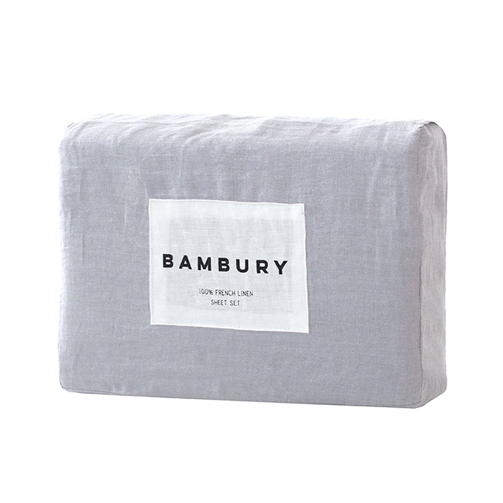Bambury Bed Sheets Silver Bambury | Queen Size Linen Sheet Set