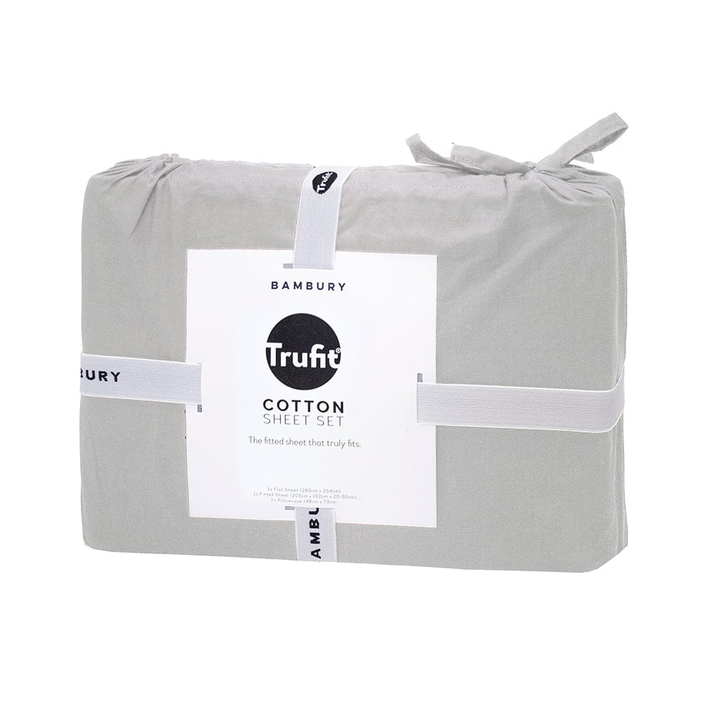 Bambury Sheet Set Silver / King Bambury | Tru Fit Fitted Sheet