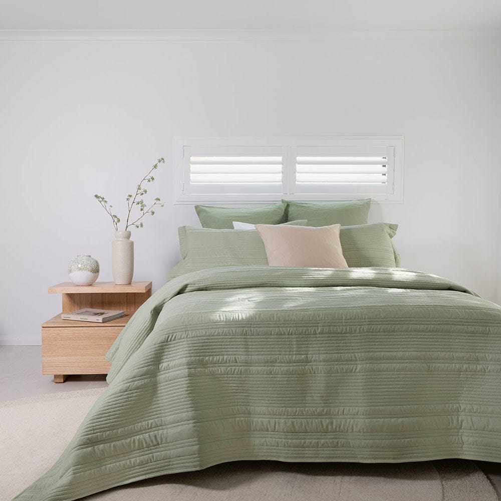 Bambury Coverlet Silver / Single/Double Bambury | Flinders Coverlet Set