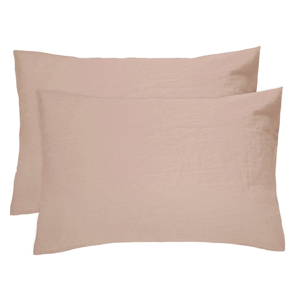 Bambury Pillowcase Tea Rose Bambury | Linen Pillowcase Pair