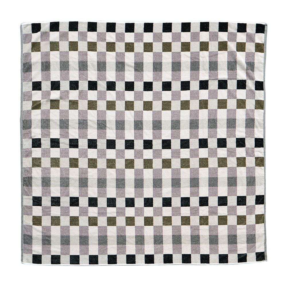 Bambury Beach Towels Truffle Check Bambury| Jacquard Beach Blanket