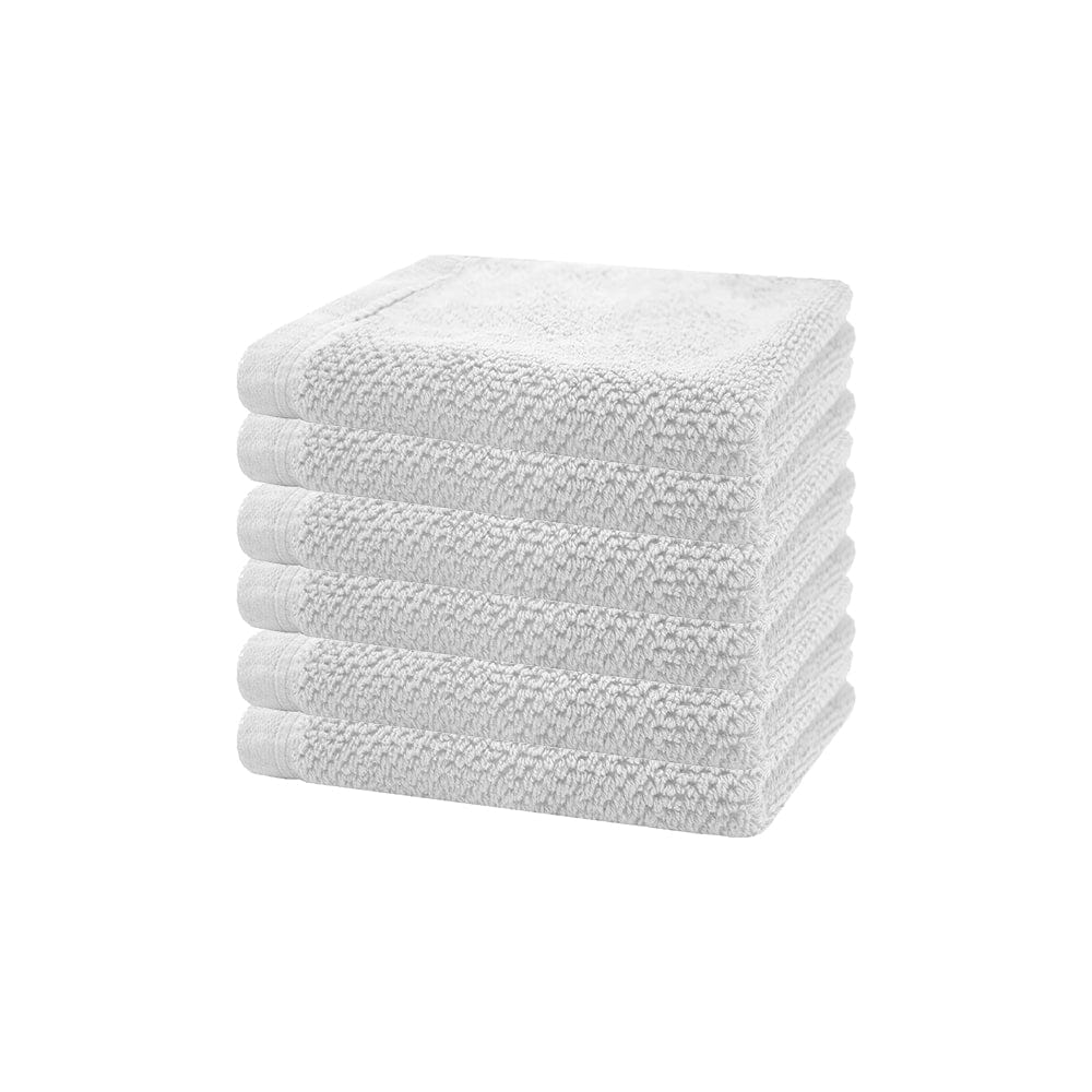 Bambury Bathroom Mat White Bambury | Angove 6pack Face Washer 33x33cm