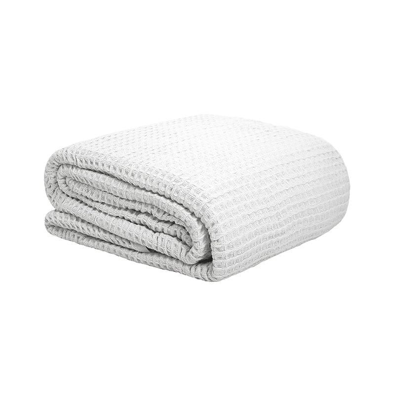 Bambury Blanket White Bambury | Waffle Weave Blanket Sb
