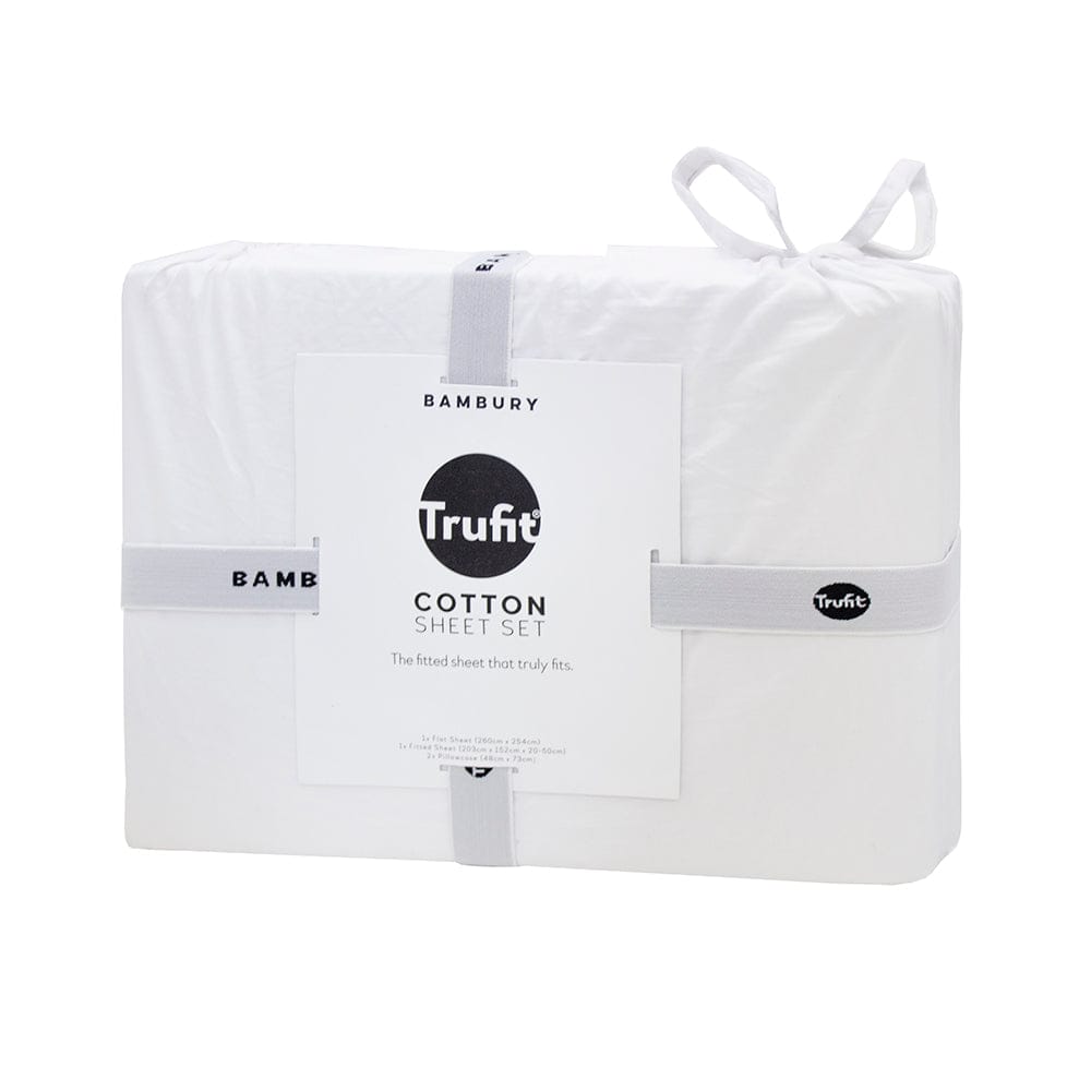 Bambury Sheet Set White / Queen Bambury | Tru Fit Fitted Sheet