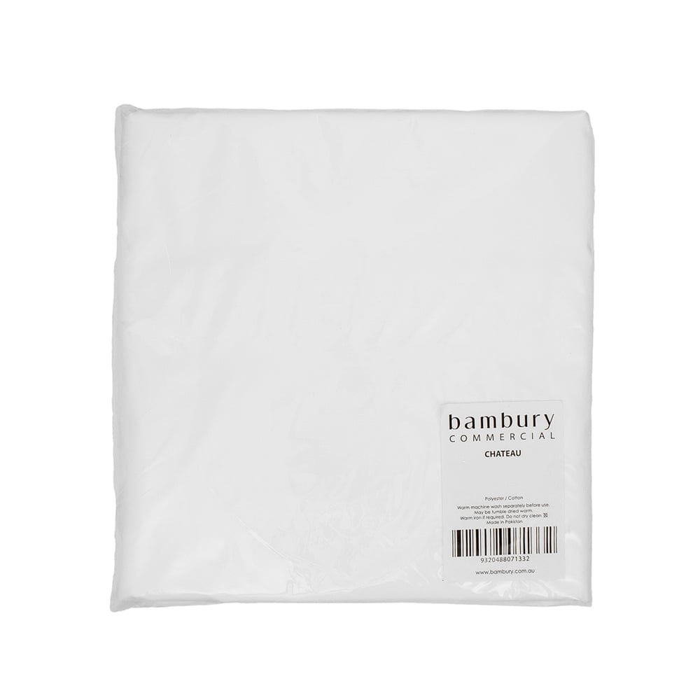 Bambury Bed Sheets White / Single Bambury | Chateau Flat Sheet