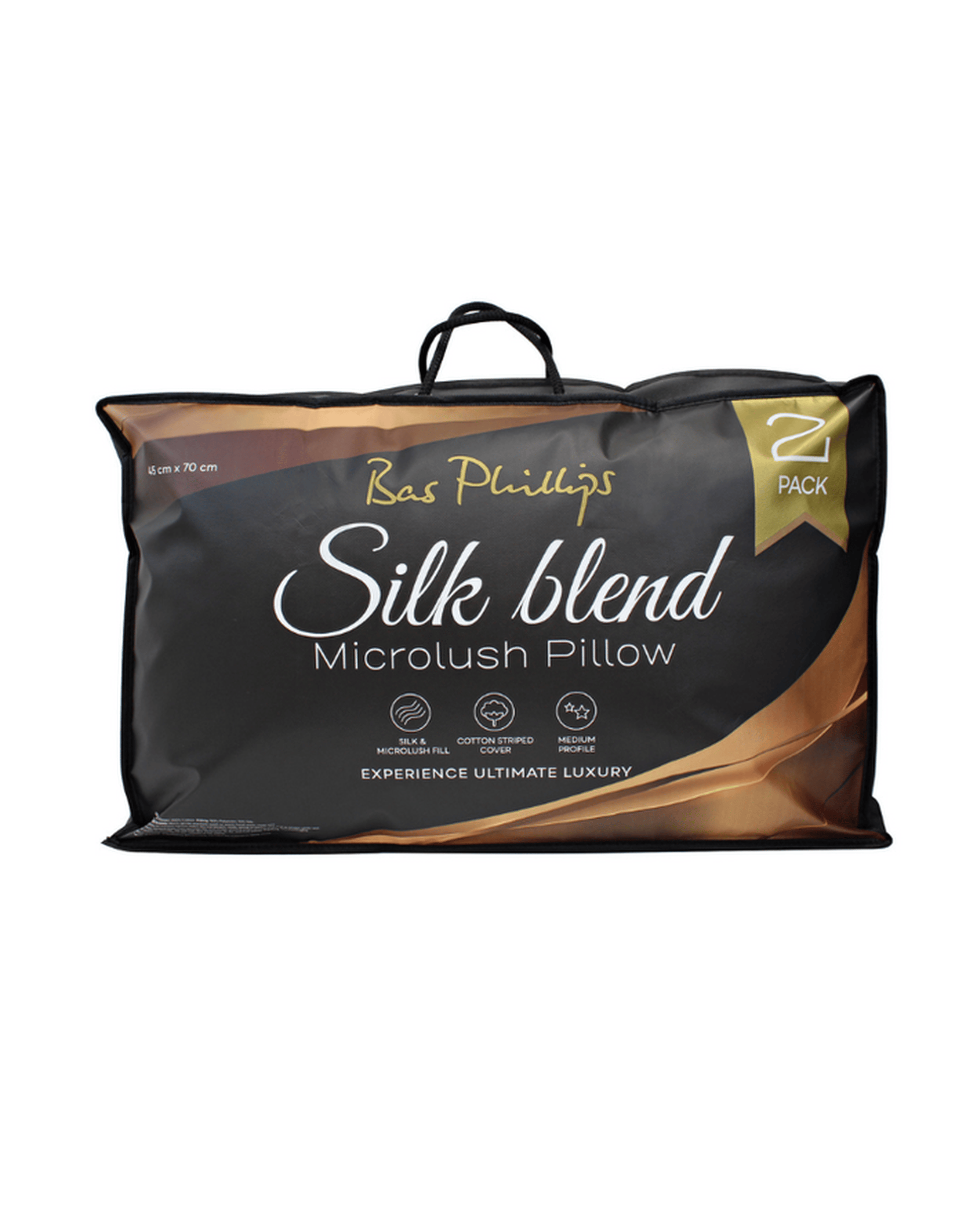 Bas Phillips Pillows/Cushions Bas Phillips 2 PACK Silk Blend Microlush Pillow - 900gms